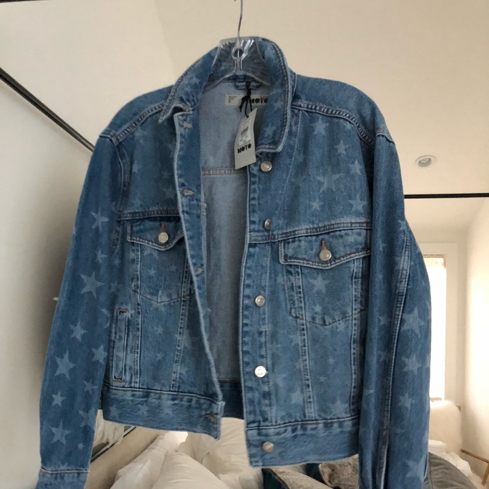 Topshop star denim jacket